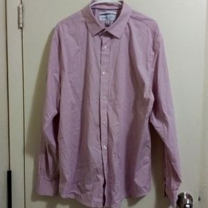 Men's Old Navy The Signature Non Iron Slim Fit Lavender Plaid Button Down Shirt!